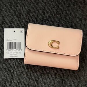 Coach Essential Card Holder 2 Piece Wallet in Blush Pink Smooth Calf Leather NWT